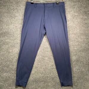 Rhone Commuter City Jogger Pants Mens 35x30 Navy Blue Zipper Cuffs Stretch Golf